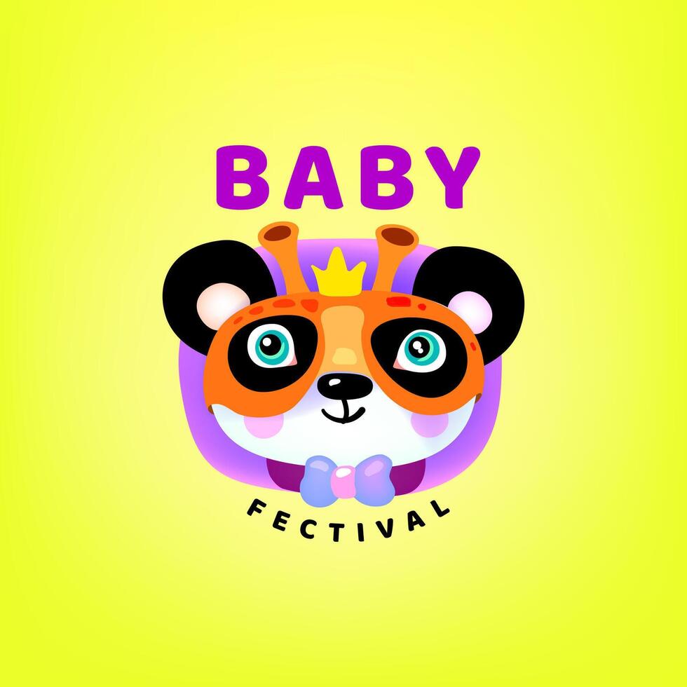 bebé festival . carnaval máscara festival. logotipo.vector eps 10 vector