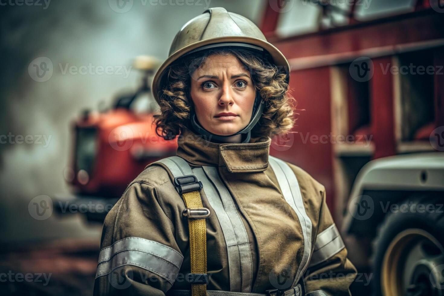 woman Firefighter fire photo