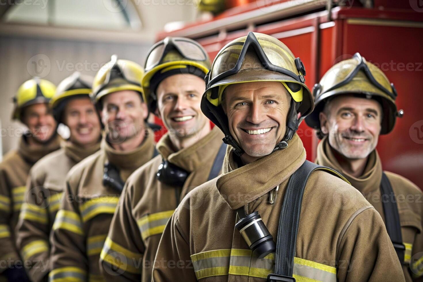 AI generated Firefighter team service photo