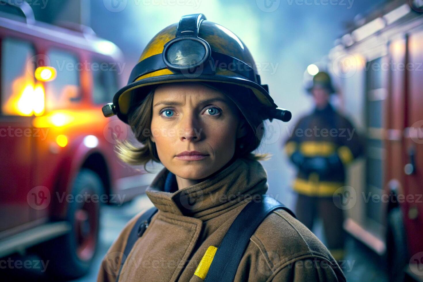 woman Firefighter fire photo