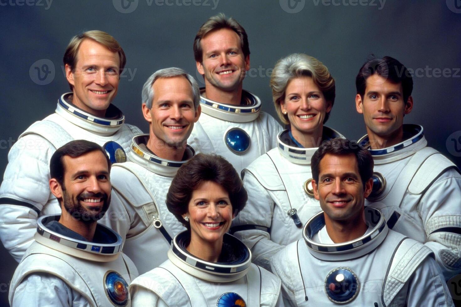 AI generated astronaut team space photo
