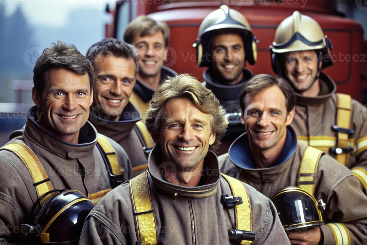 AI generated Firefighter team service photo