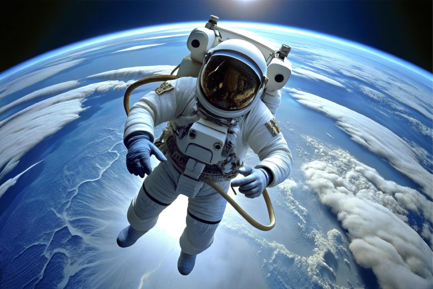 AI generated astronaut Earth world planet photo