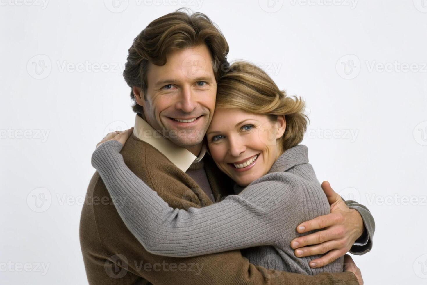 AI generated happy Couple hugging, love photo