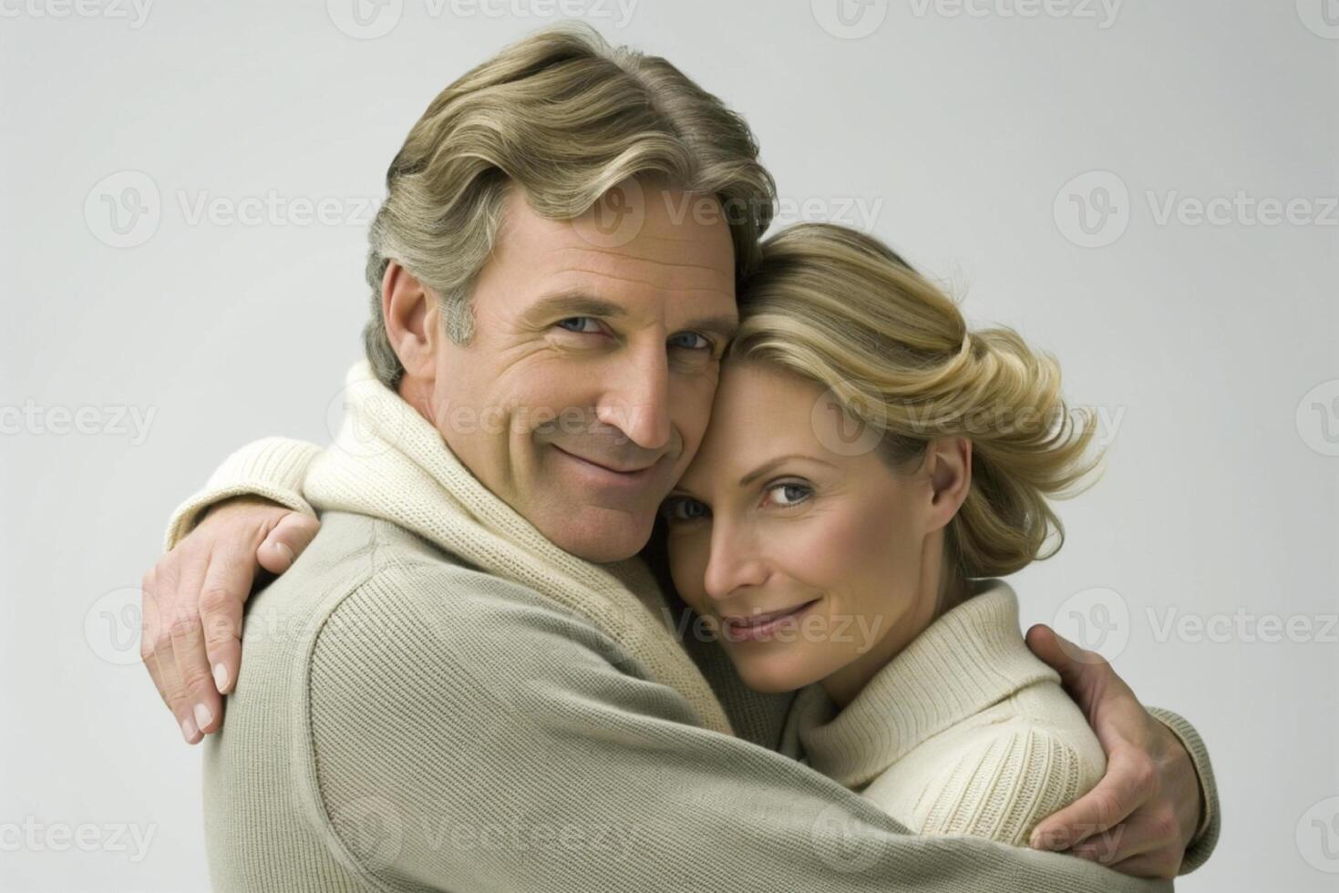 AI generated happy Couple hugging, love photo