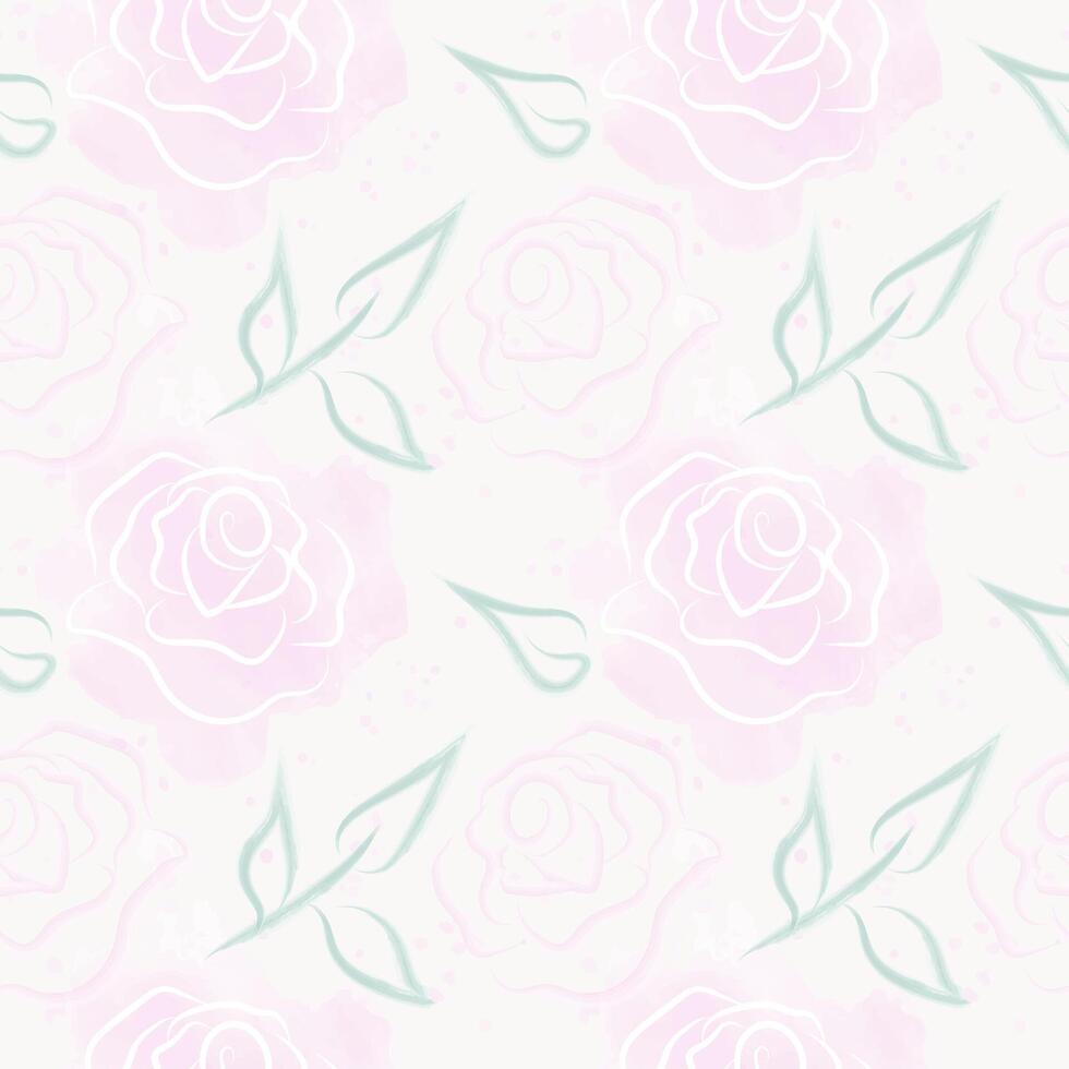 Seamless rose pattern floral. Surface pattern background vector illustration for wrapping, valentines, invitation wallpaper design.