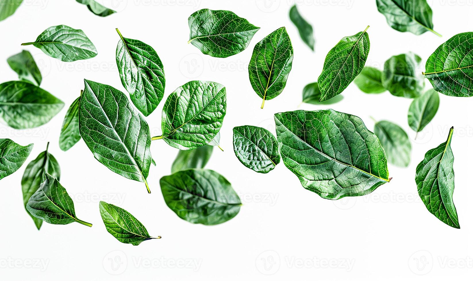 AI generated Whirlwind of Wellness Green Leaves Aloft photo
