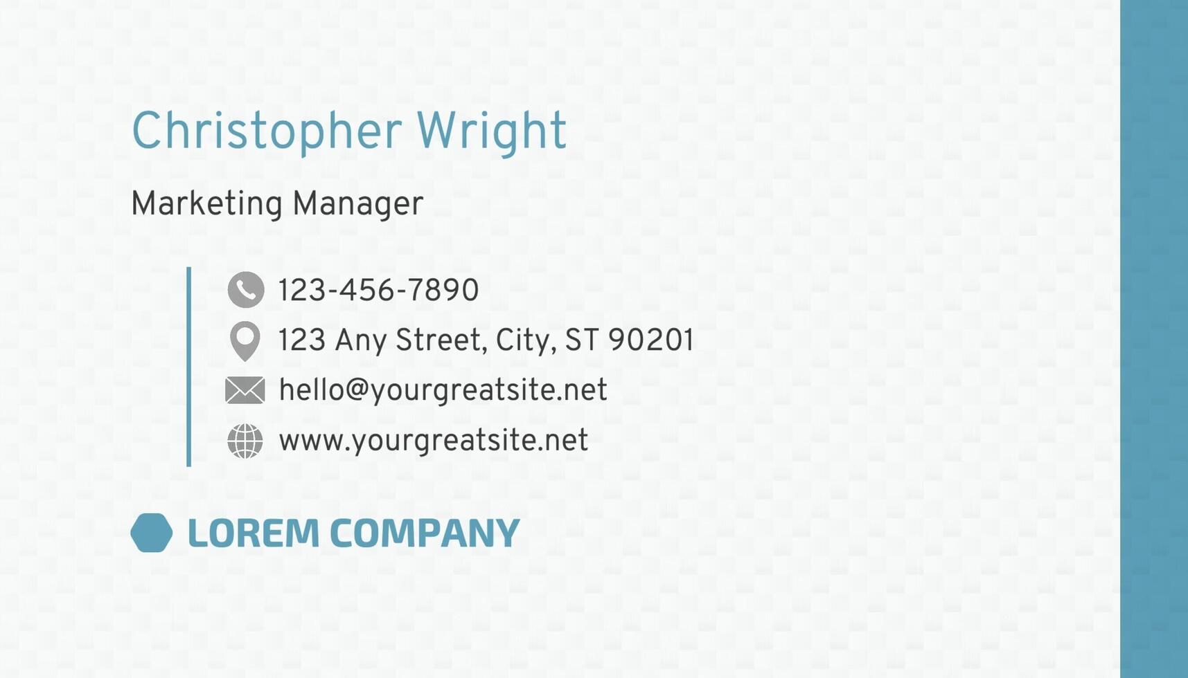 Marketing Business Card Horizontal template