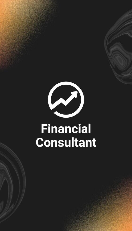 black orange modern gradient financial consultant business card template