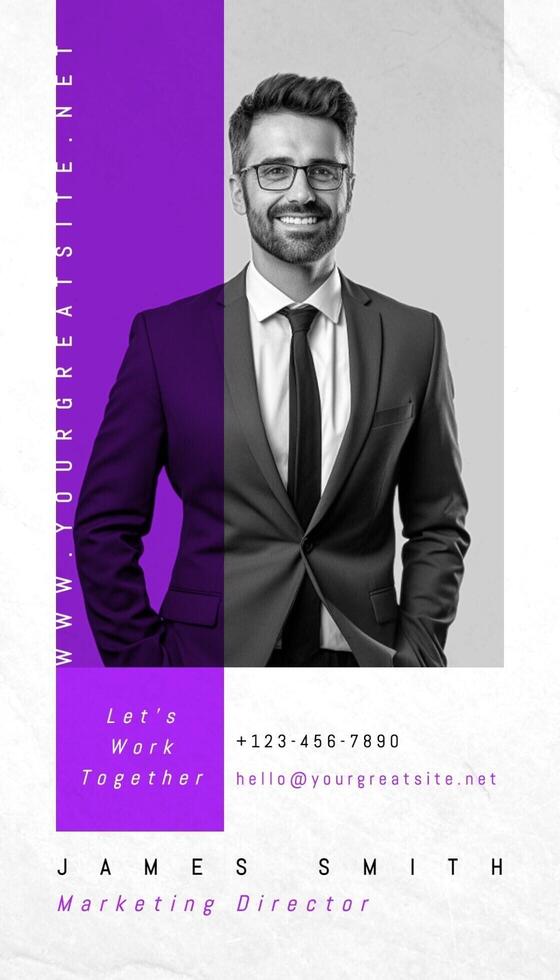 Minimalist Marketing Director Business Card Template