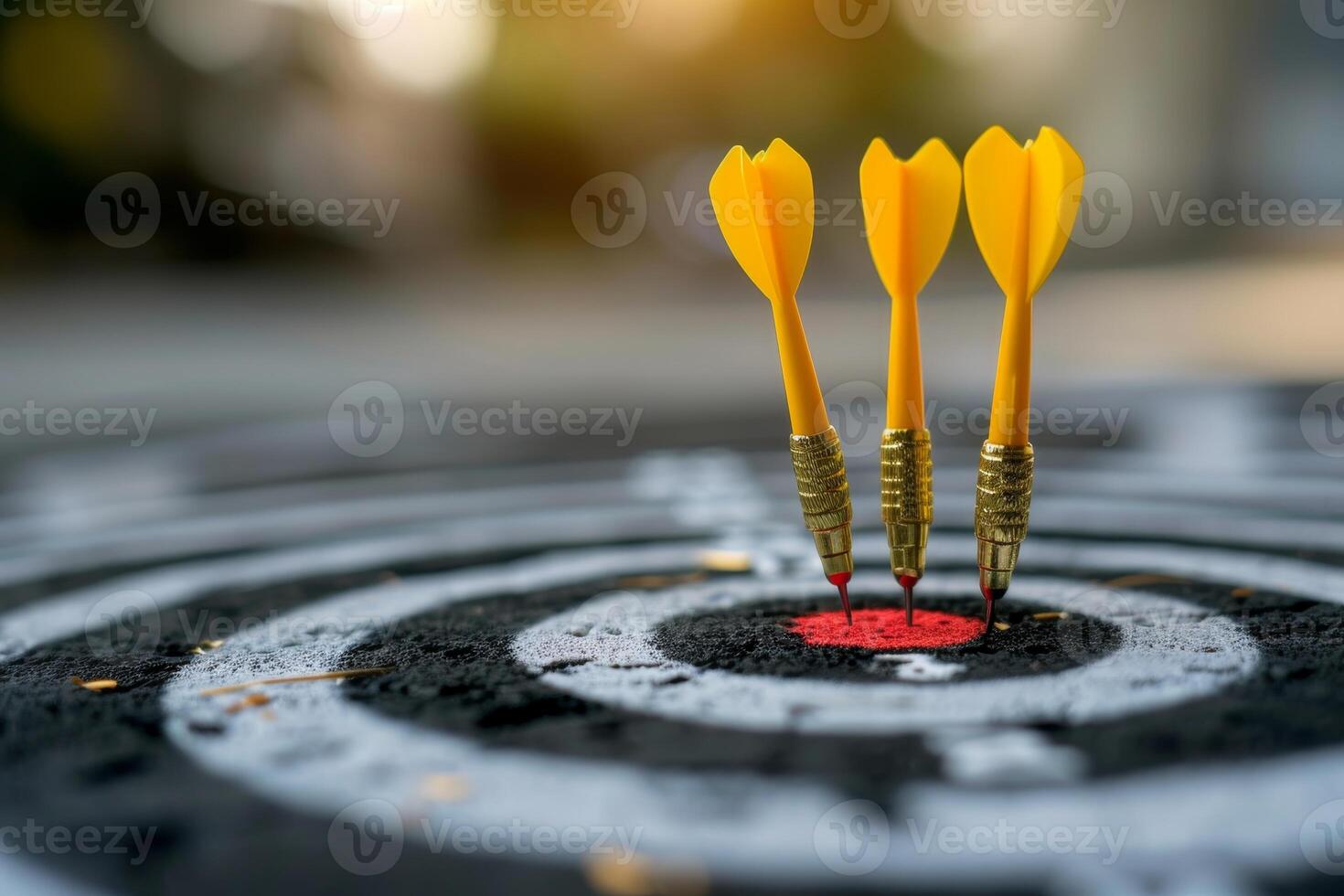 AI generated A target with an arrow. The concept of achieving the goal photo