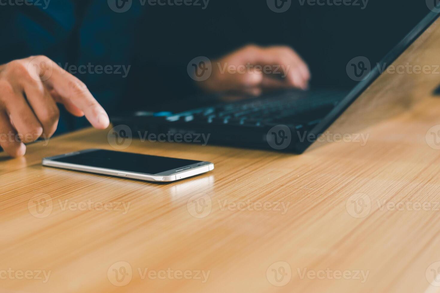 Photo of business people's hands working