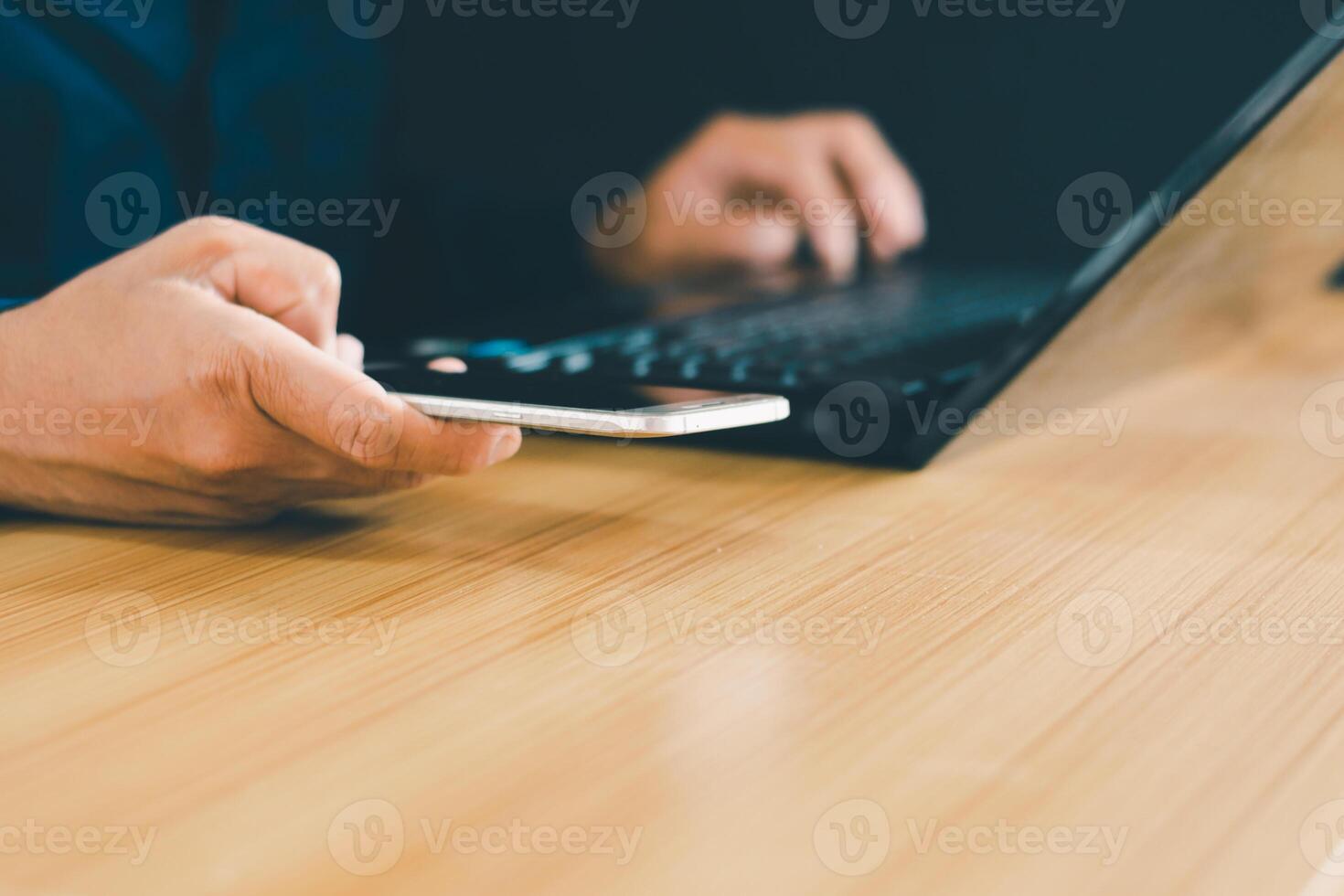 Photo of business people's hands working