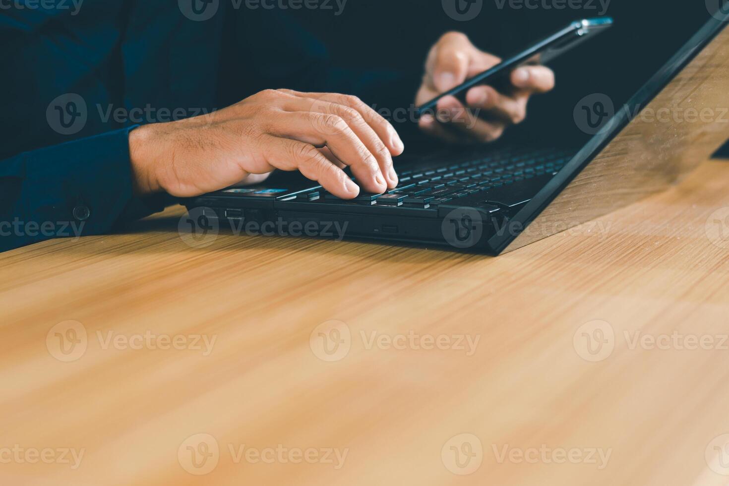 Photo of business people's hands working