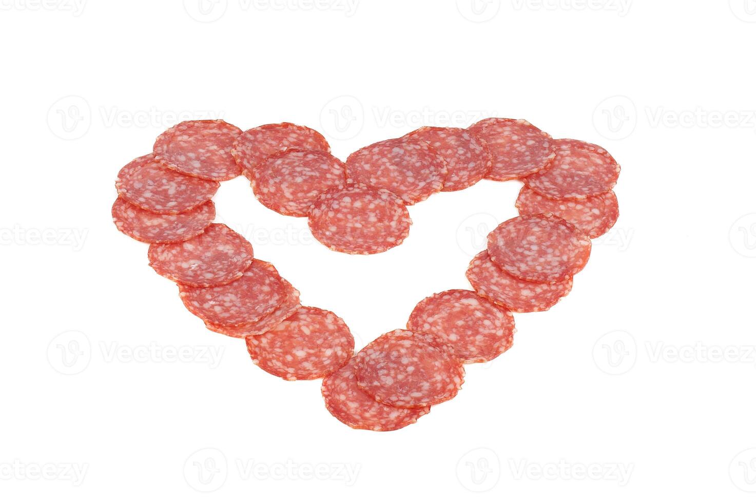 sausage cut on a white background photo