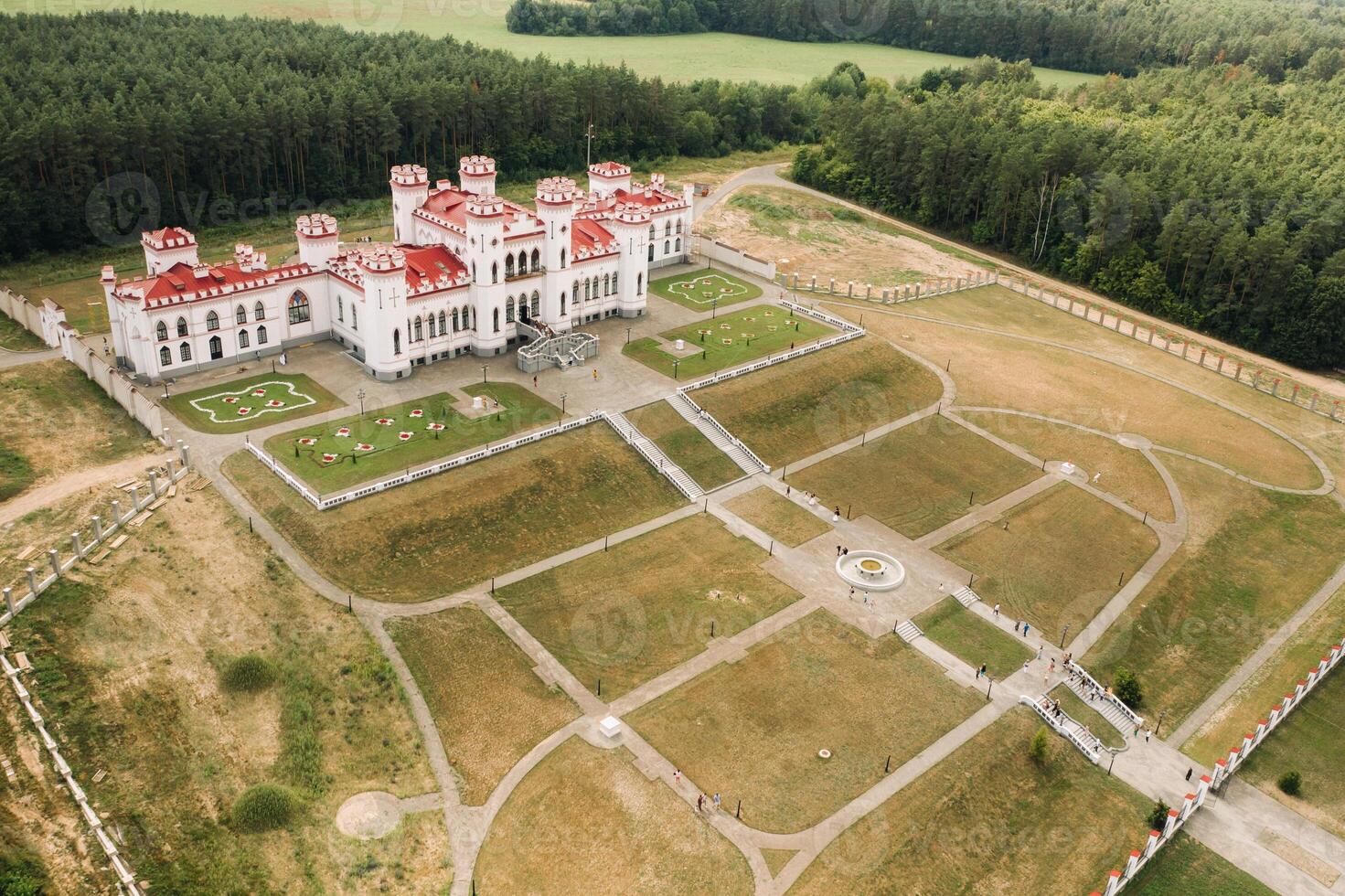 Summer Kossovsky Castle in Belarus.Puslovsky Palace photo