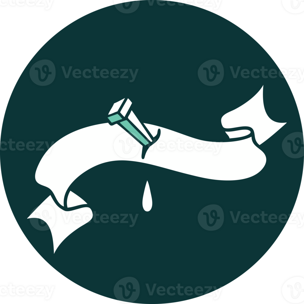 icon with banner of iron nail png