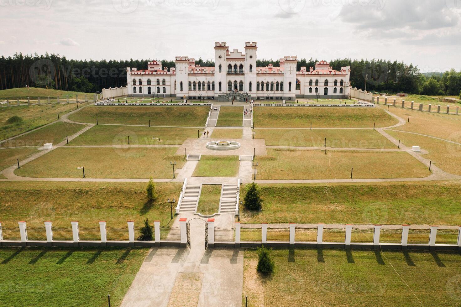 Summer Kossovsky Castle in Belarus.Puslovsky Palace photo