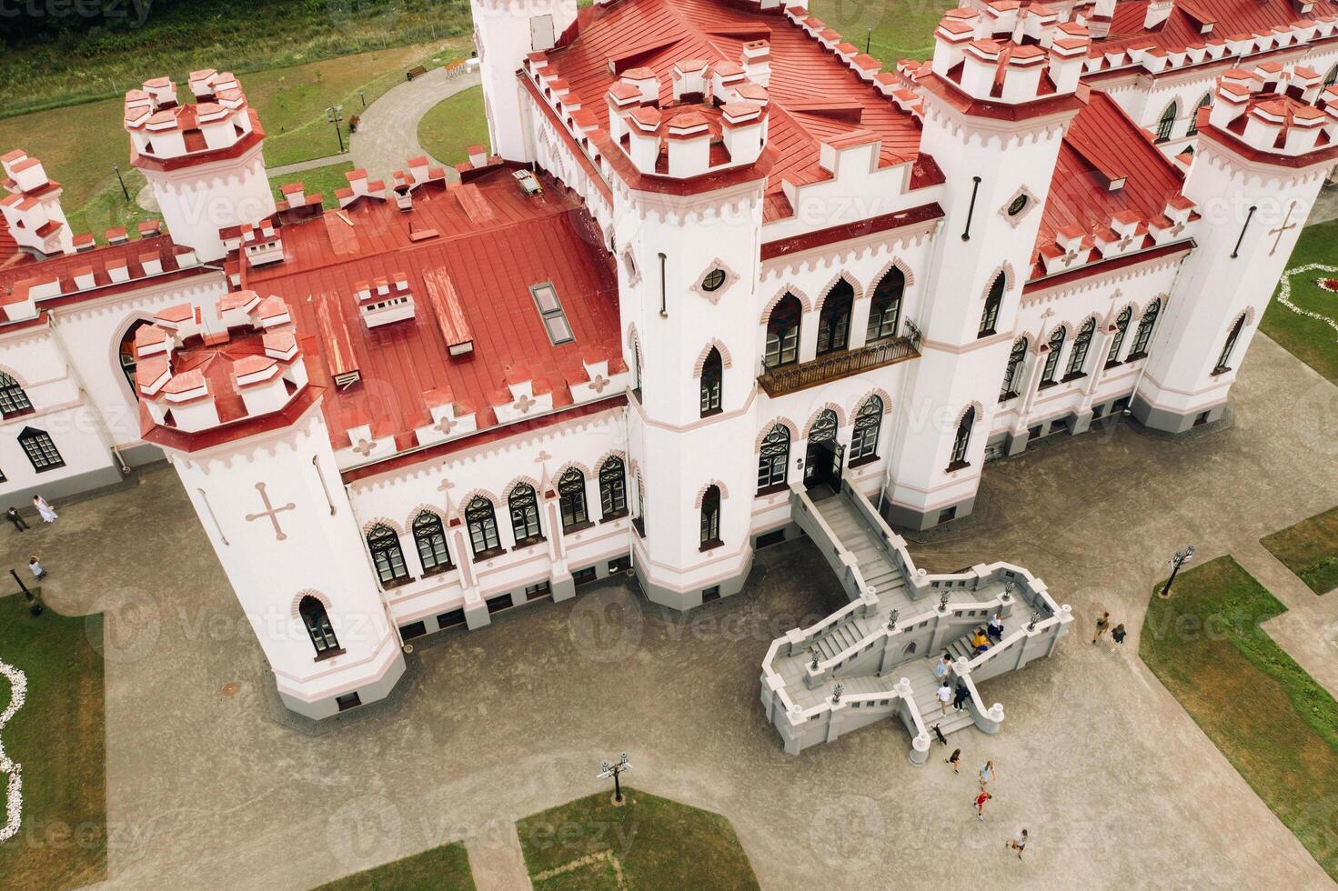 Summer Kossovsky Castle in Belarus.Puslovsky Palace photo