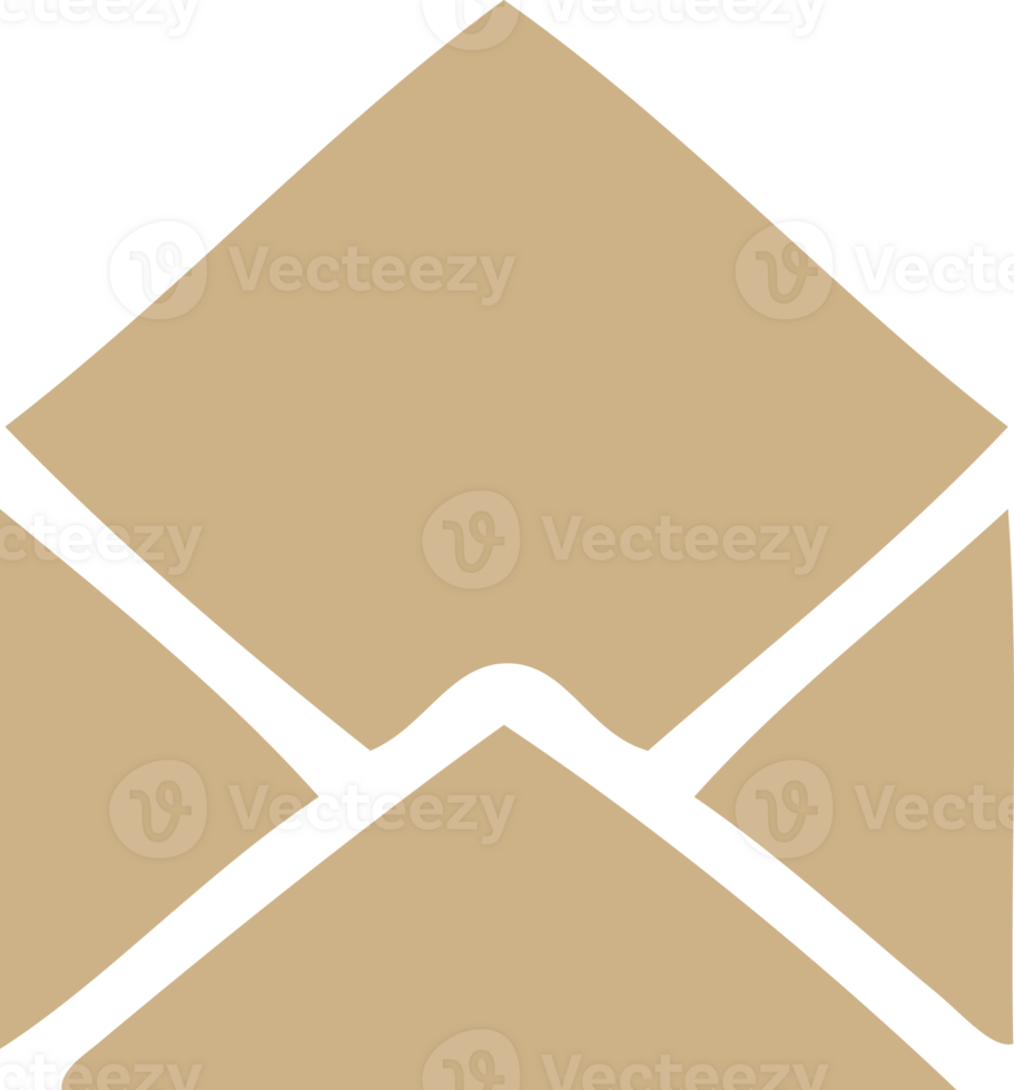 flat color retro cartoon of a paper envelope png