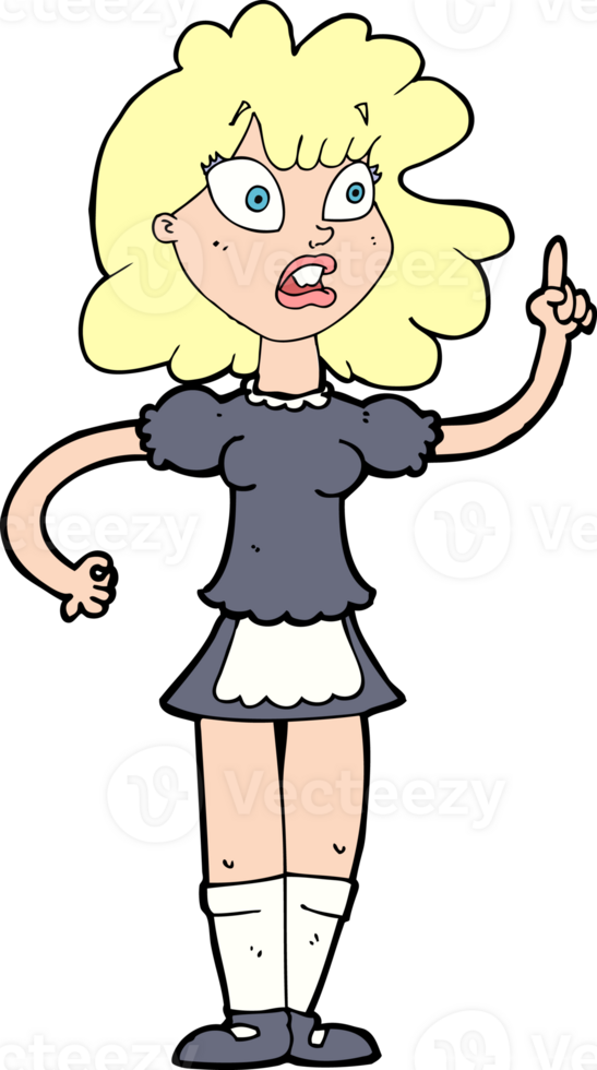 mucama preocupada de dibujos animados png