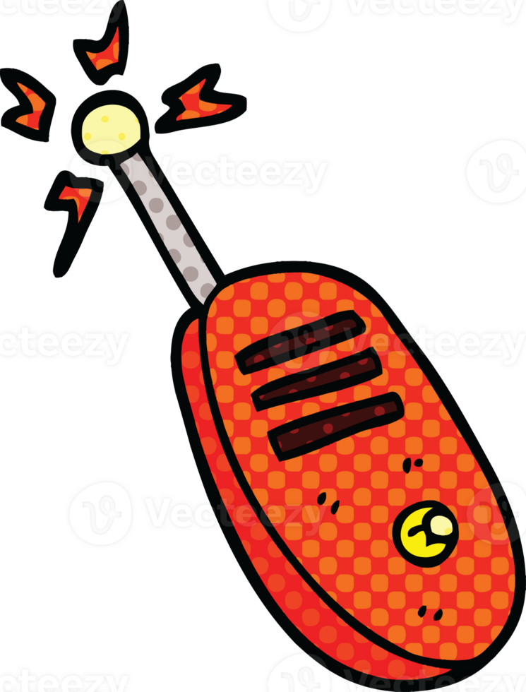 comic book style cartoon walkie talkie png