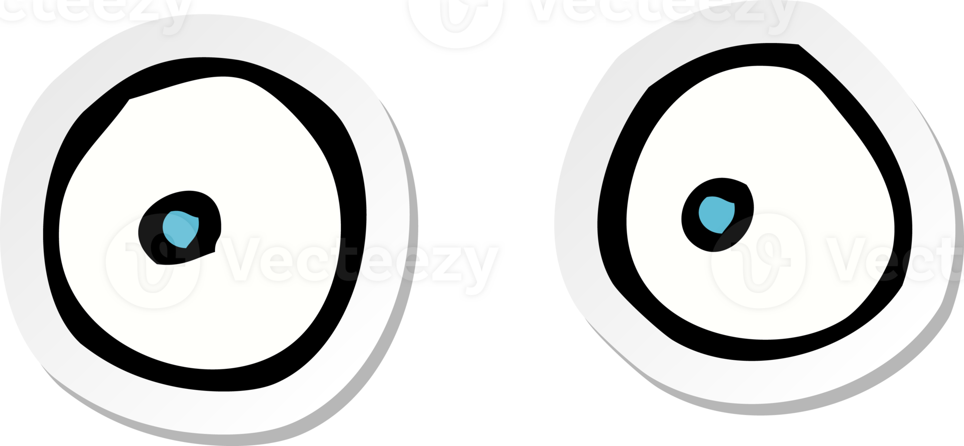 sticker of a cartoon eyes png