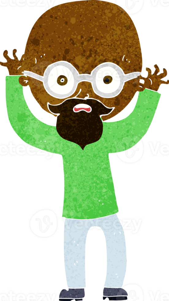 cartoon stressed bald man png