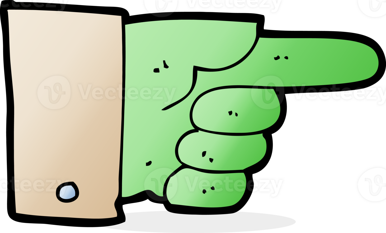 cartoon pointing zombie hand png