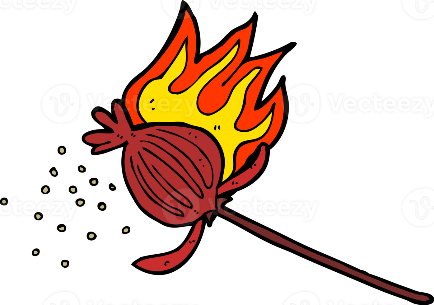 cartoon poppy flower png