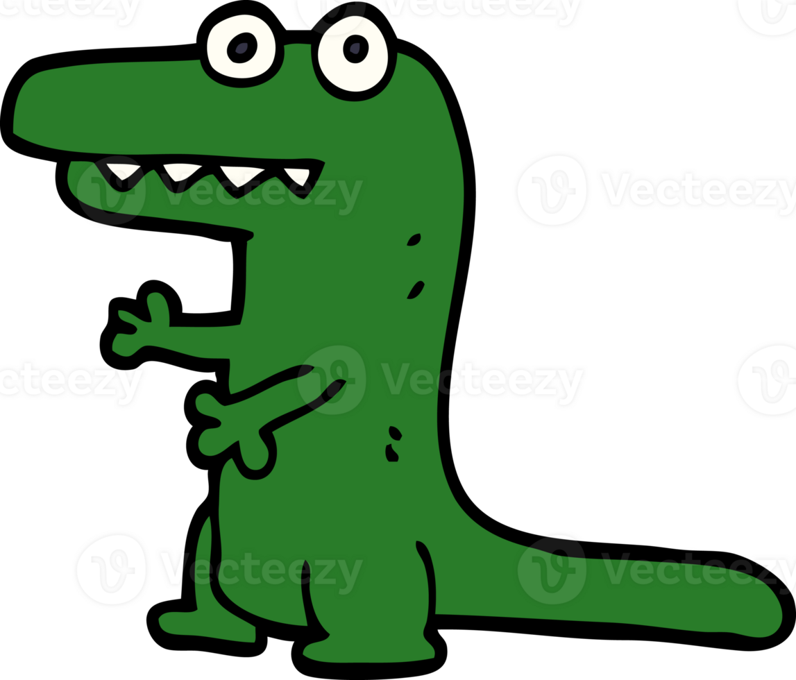 cartoon doodle crazy alligator png