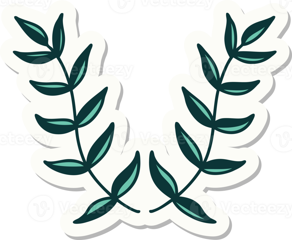 sticker of tattoo in traditional style of a laurel png