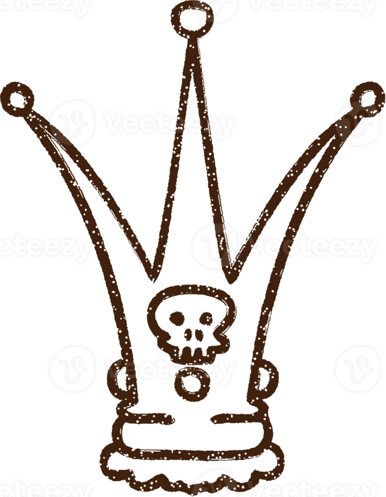 Spooky Crown Charcoal Drawing png
