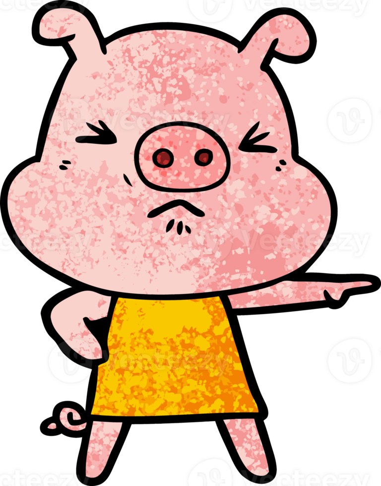 cartoon angry pig png