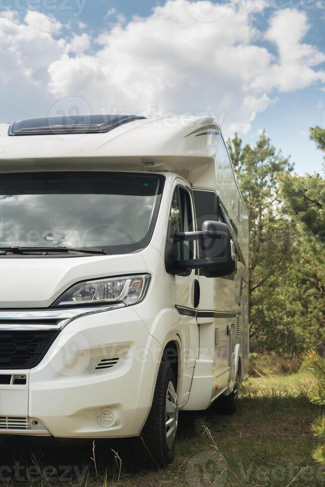 a vacation trip in a motorhome, a rest in a van photo