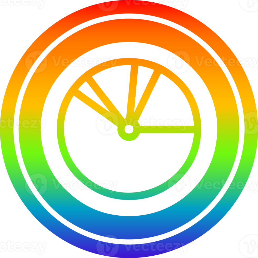 pie chart icon with rainbow gradient finish png