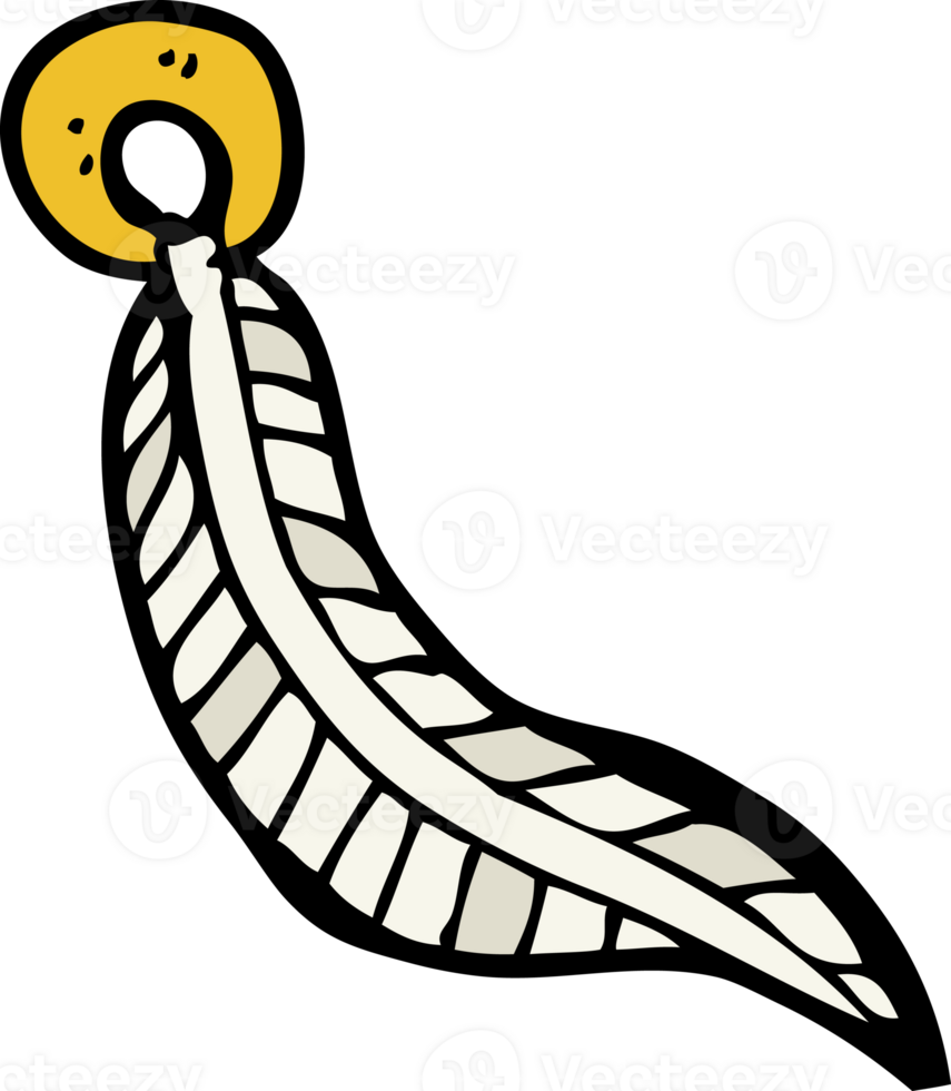 cartoon feather keyring png
