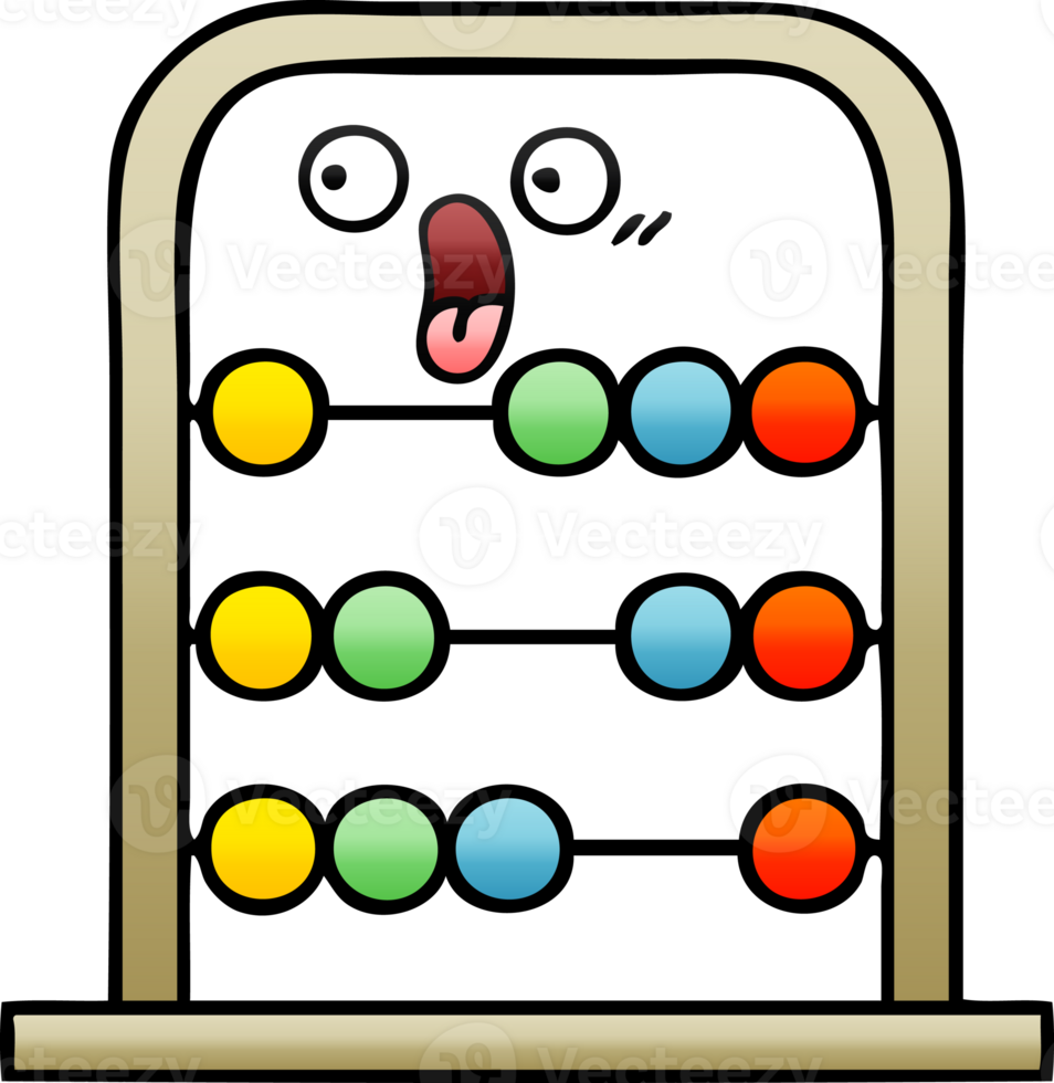 gradient shaded cartoon of a abacus png
