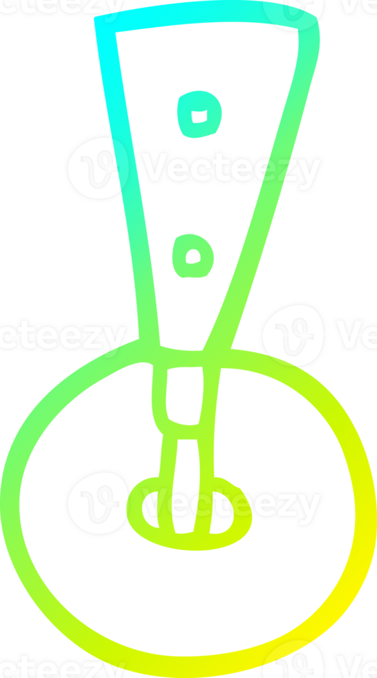 cold gradient line drawing of a cartoon caster wheel png