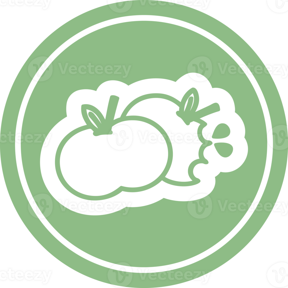 bitten apples circular icon symbol png