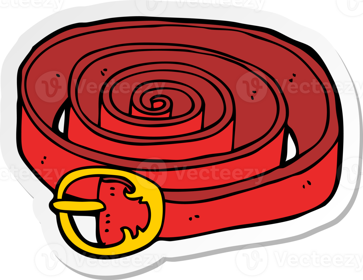sticker of a cartoon belt png