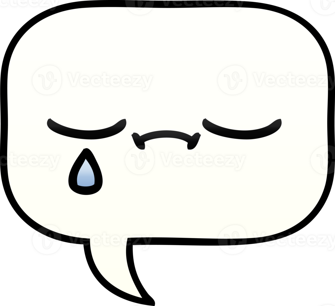 gradient shaded cartoon of a speech bubble png