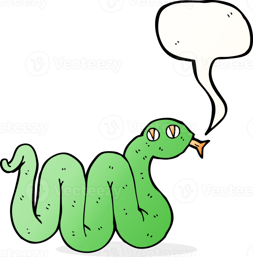 funny cartoon snake with speech bubble png