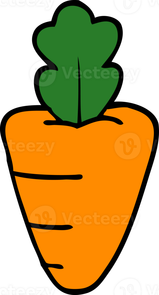 cartoon doodle healthy carrot png