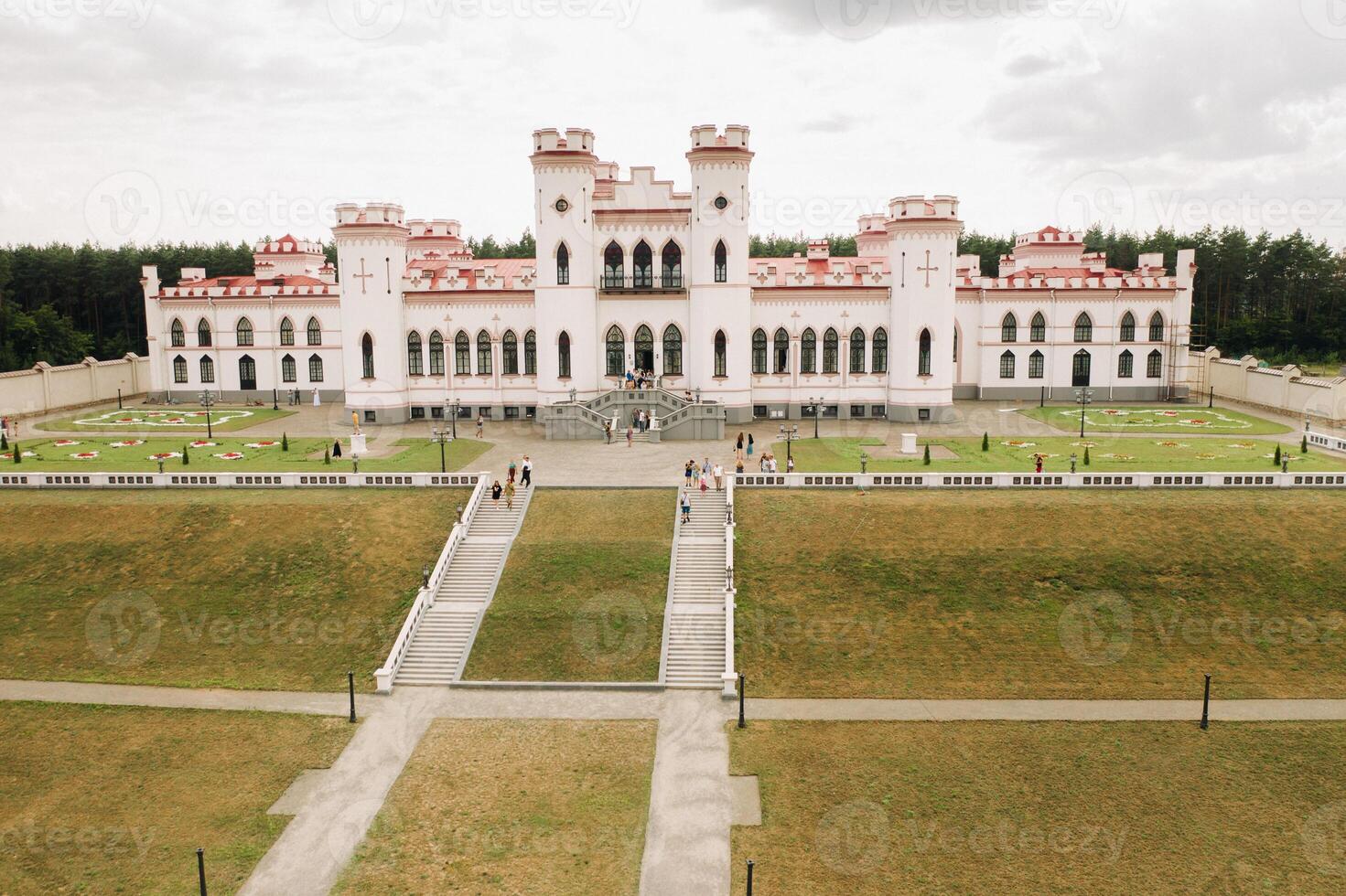 Summer Kossovsky Castle in Belarus.Puslovsky Palace photo