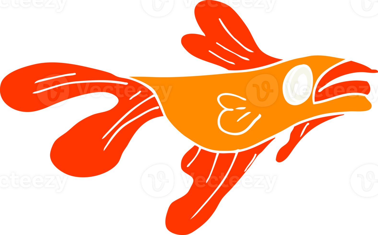 Kampffische im Cartoon-Stil mit flacher Farbe png
