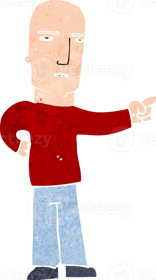 cartoon tough guy pointing png