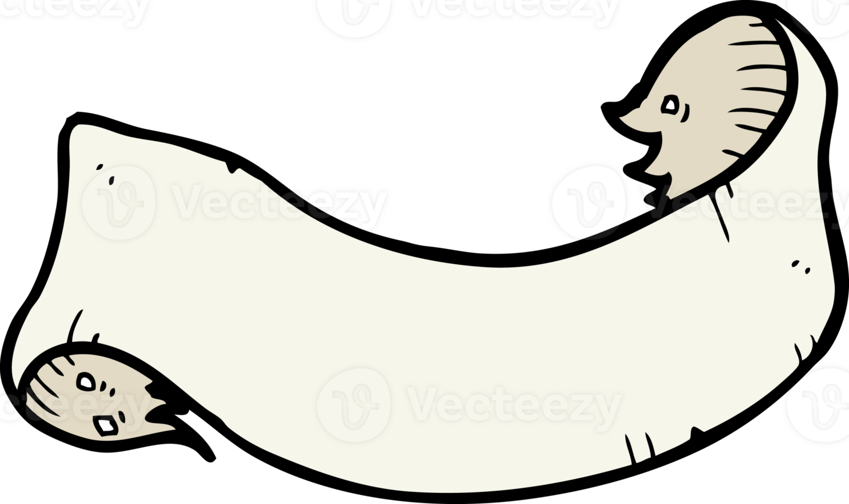 cartoon tattoo scroll banner png