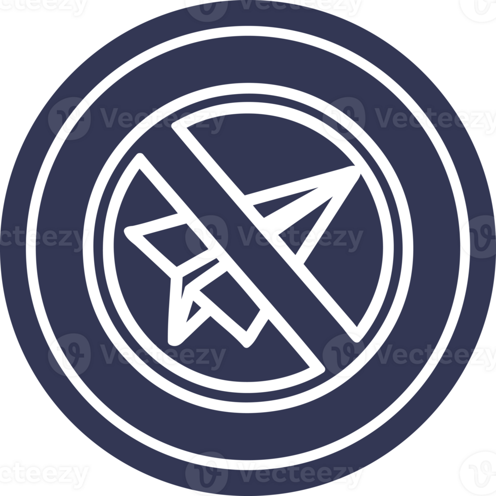 paper plane ban circular icon png