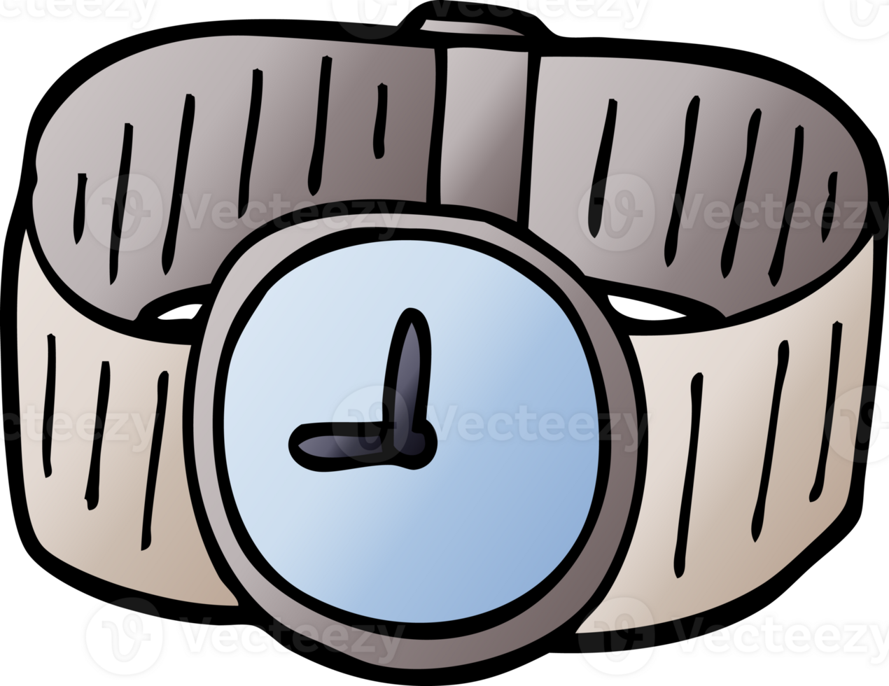 cartoon doodle wrist watch png